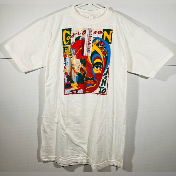 VTG Caribbean Music Festival Toronto Canada Cultures Ashley Artwork T Shirt Sz M - Picture 4 of 14